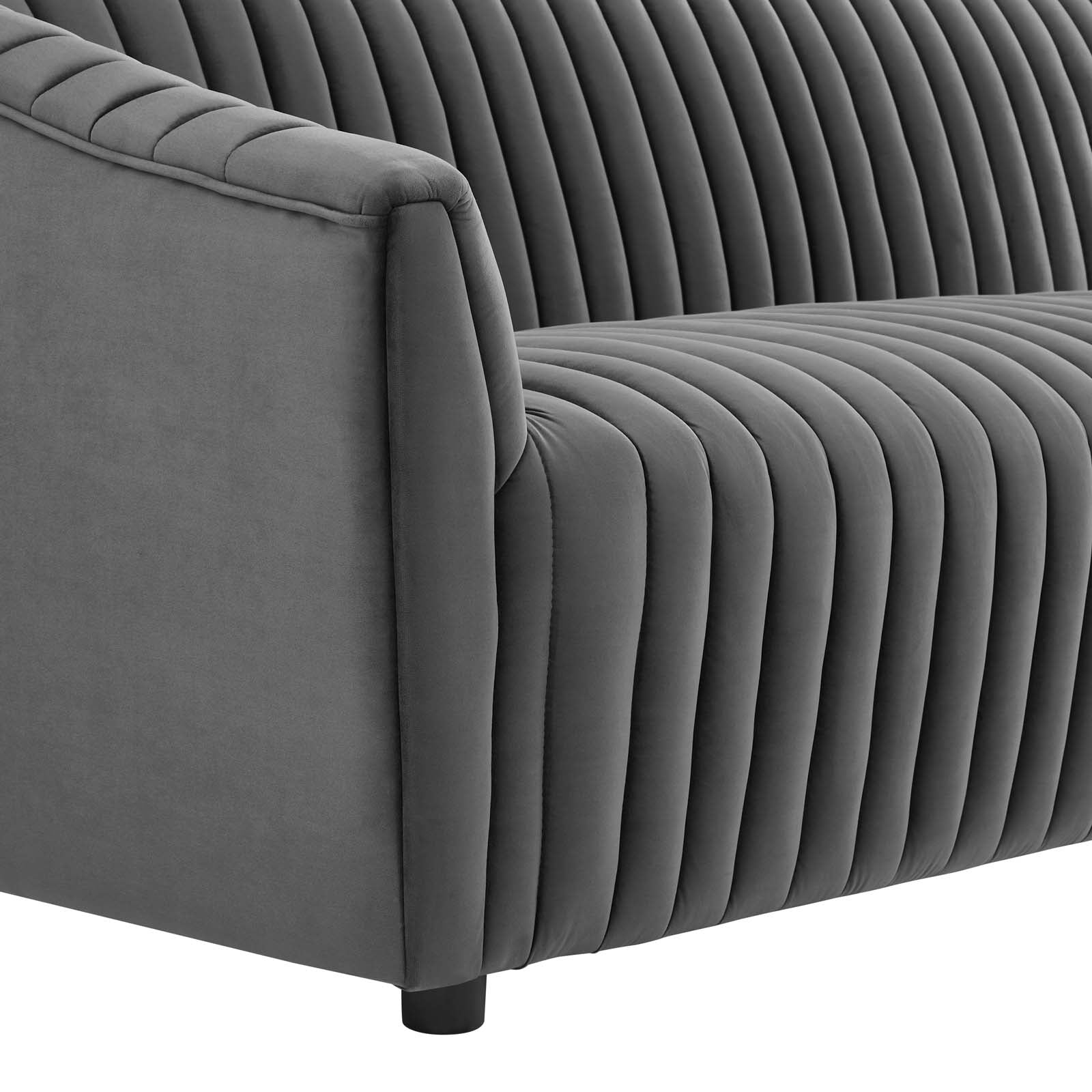 Announce Performance Velvet Channel Tufted Sofa by Modway