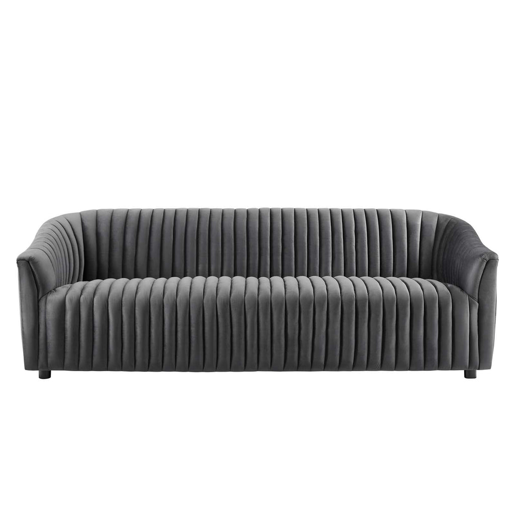 Announce Performance Velvet Channel Tufted Sofa by Modway