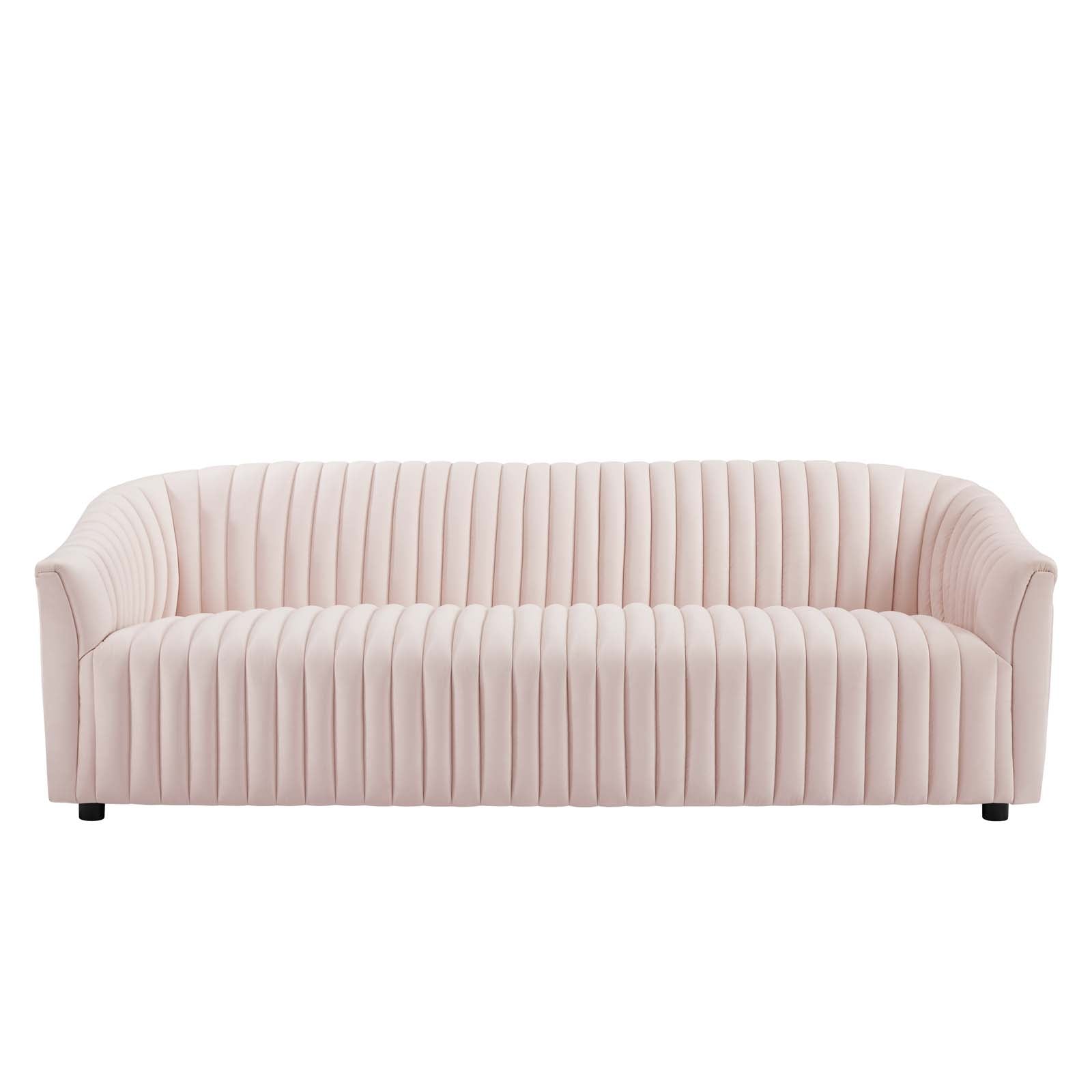 Announce Performance Velvet Channel Tufted Sofa by Modway
