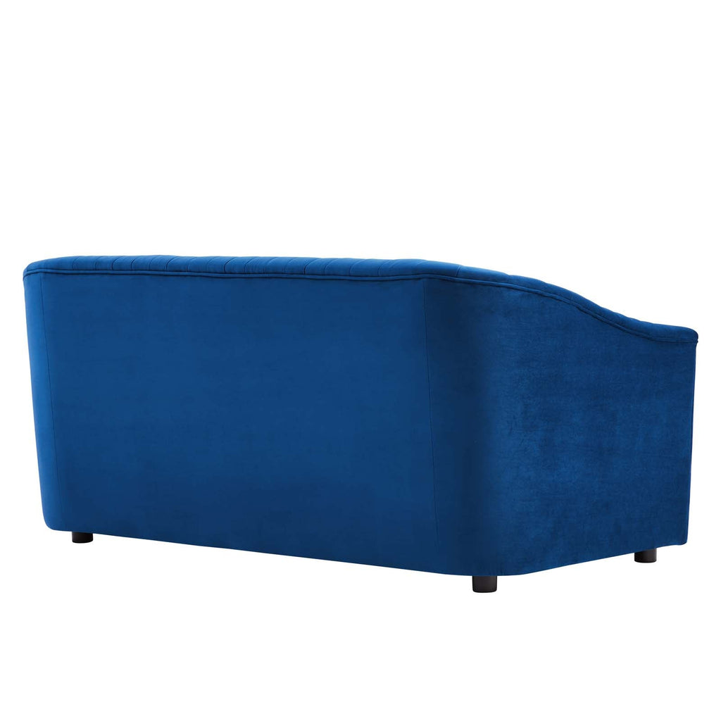 Announce Performance Velvet Channel Tufted Loveseat by Modway