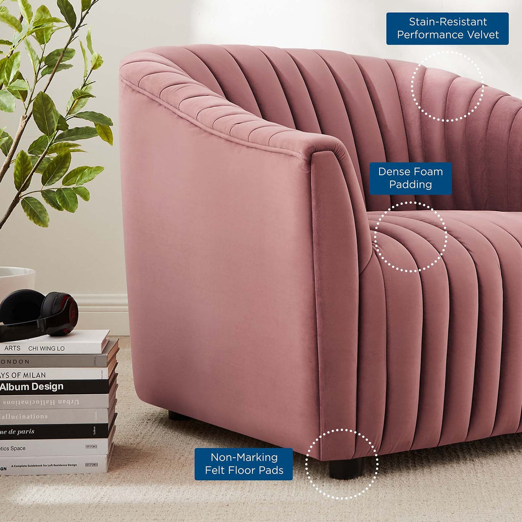 Announce Performance Velvet Channel Tufted Armchair by Modway