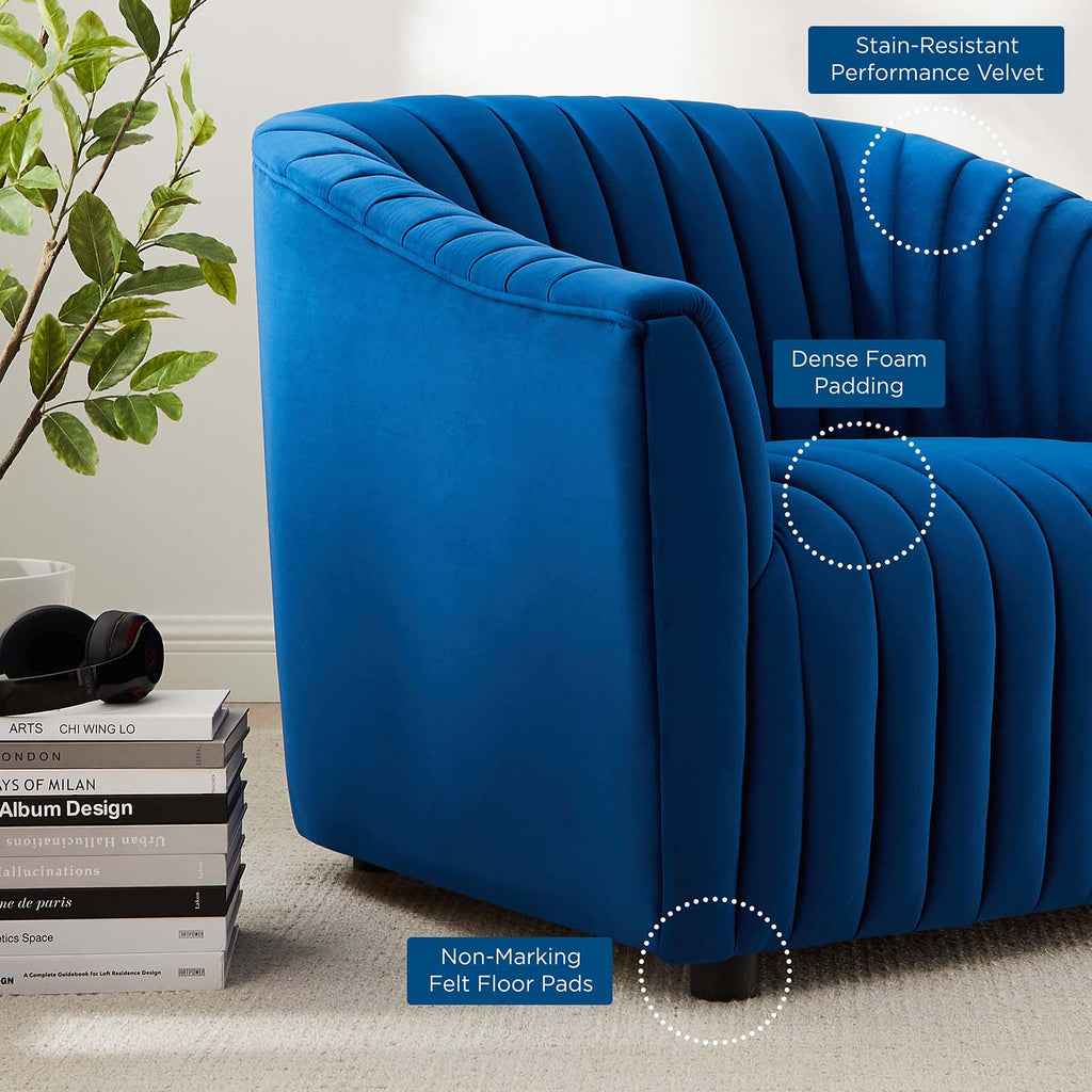 Announce Performance Velvet Channel Tufted Armchair by Modway
