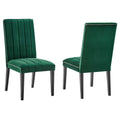 Catalyst Performance Velvet Dining Side Chairs Set of 2 by Modway