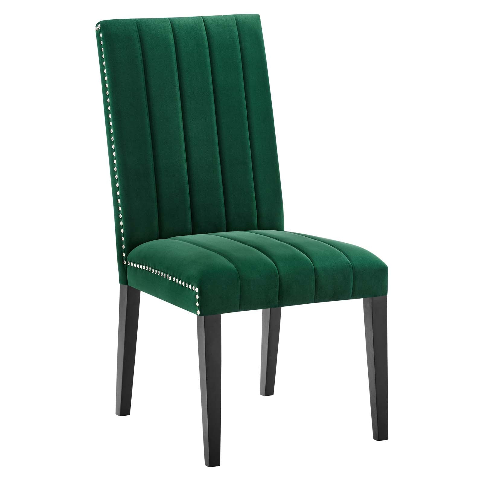 Catalyst Performance Velvet Dining Side Chairs Set of 2 by Modway