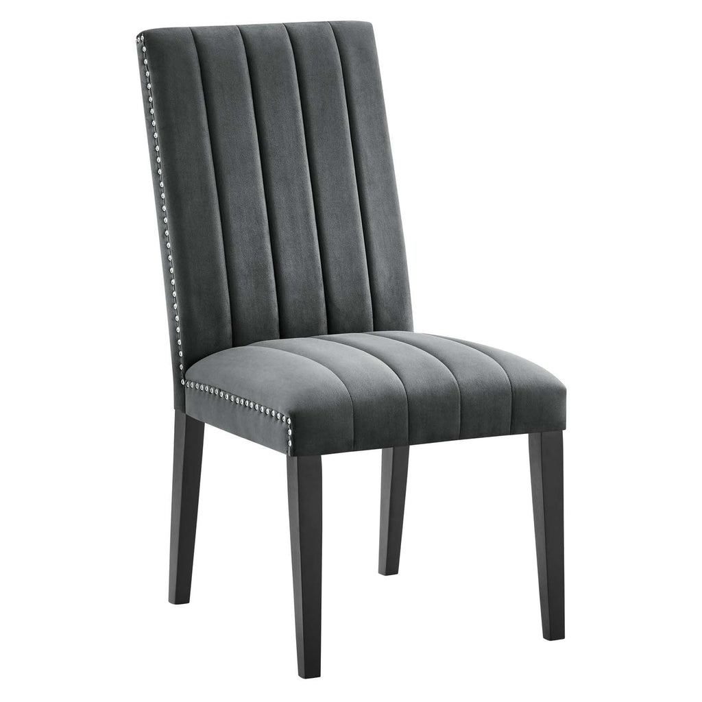 Catalyst Performance Velvet Dining Side Chairs Set of 2 by Modway