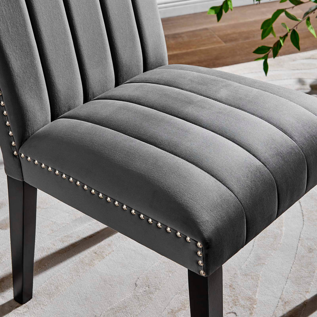 Catalyst Performance Velvet Dining Side Chairs Set of 2 by Modway