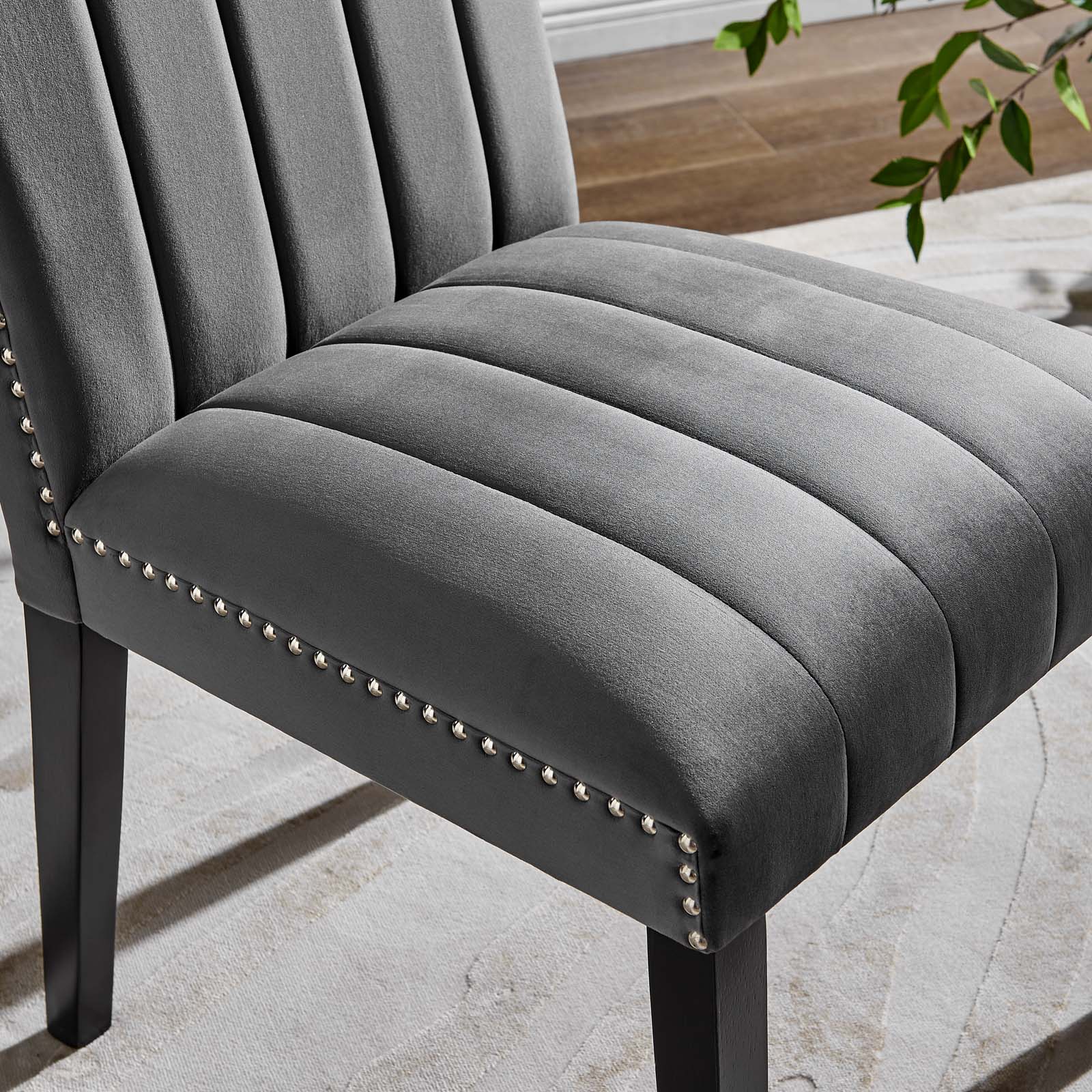 Catalyst Performance Velvet Dining Side Chairs Set of 2 by Modway
