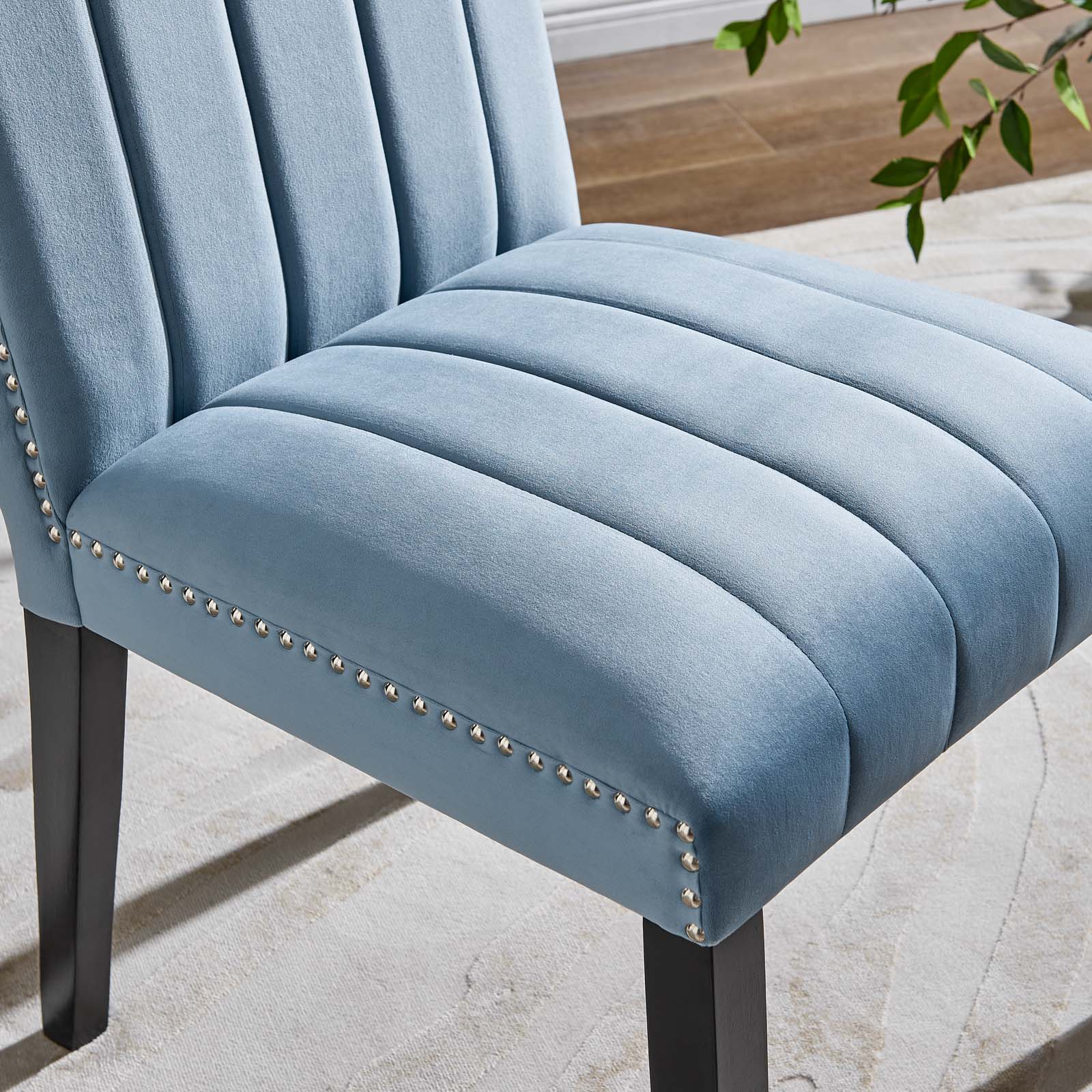 Catalyst Performance Velvet Dining Side Chairs Set of 2 by Modway