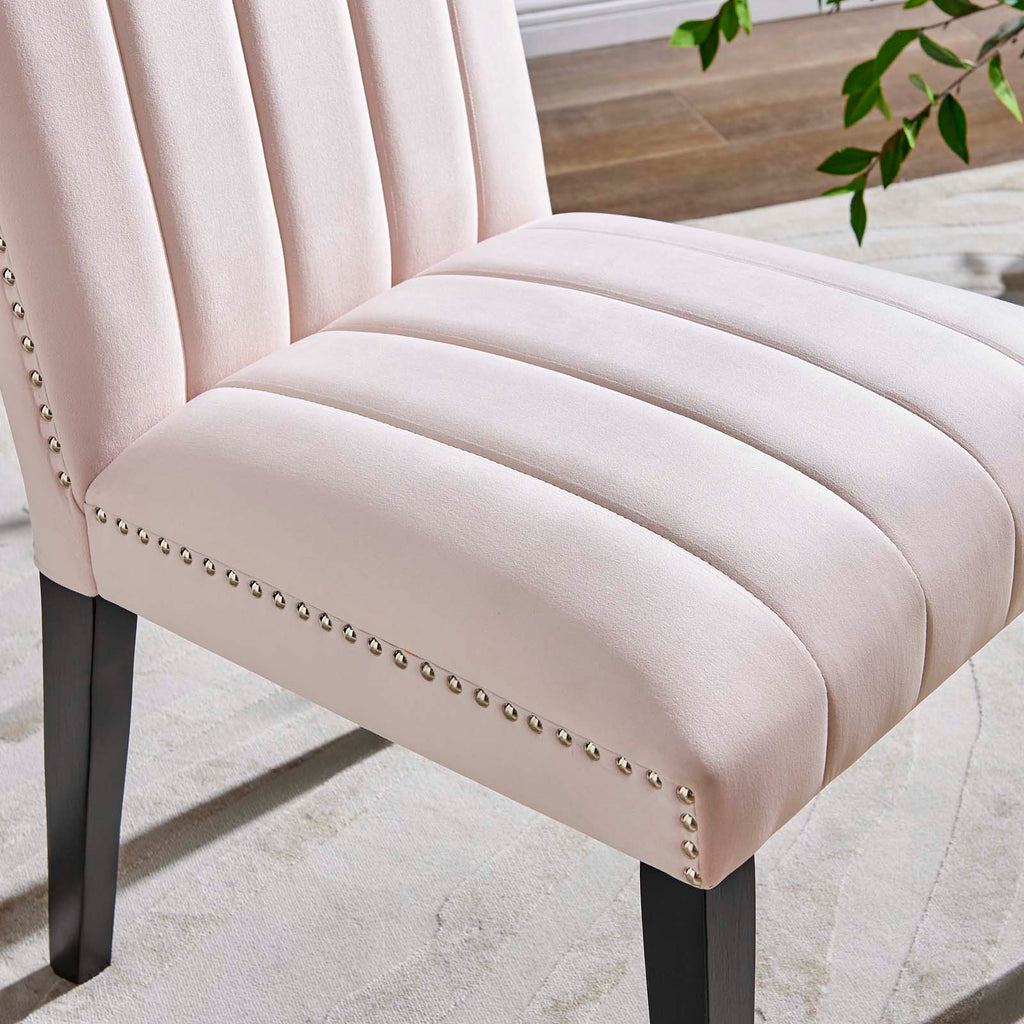 Catalyst Performance Velvet Dining Side Chairs Set of 2 by Modway