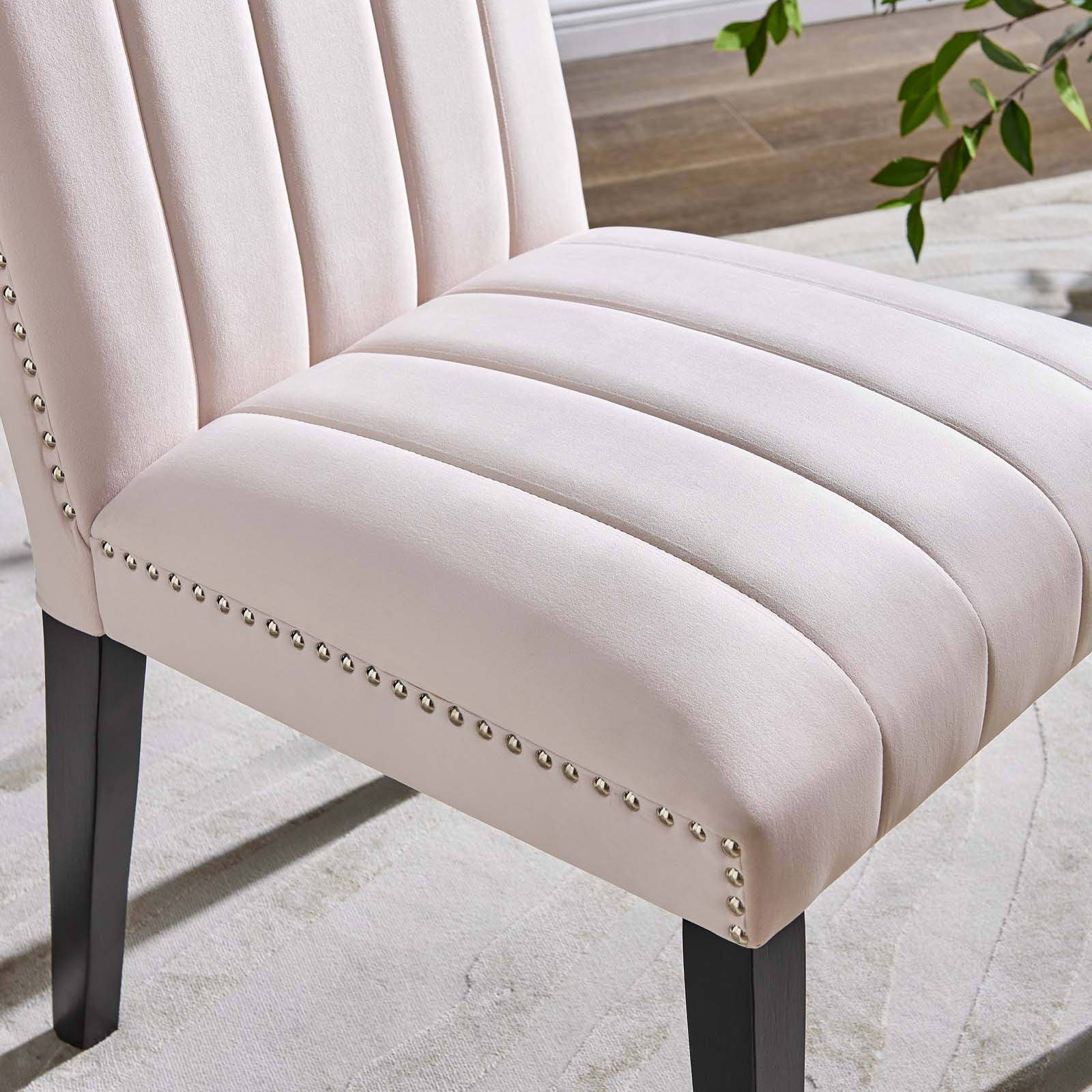Catalyst Performance Velvet Dining Side Chairs Set of 2 by Modway
