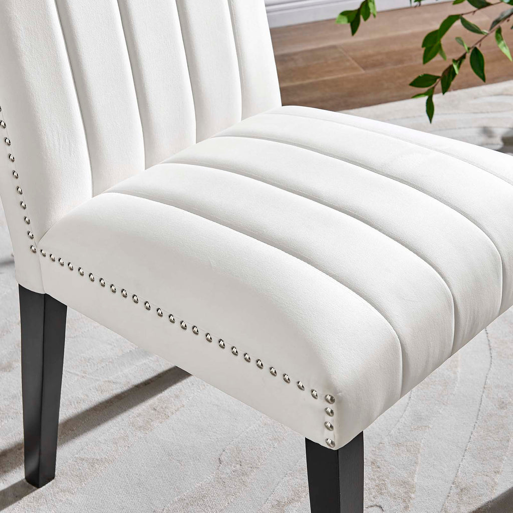 Catalyst Performance Velvet Dining Side Chairs Set of 2 by Modway