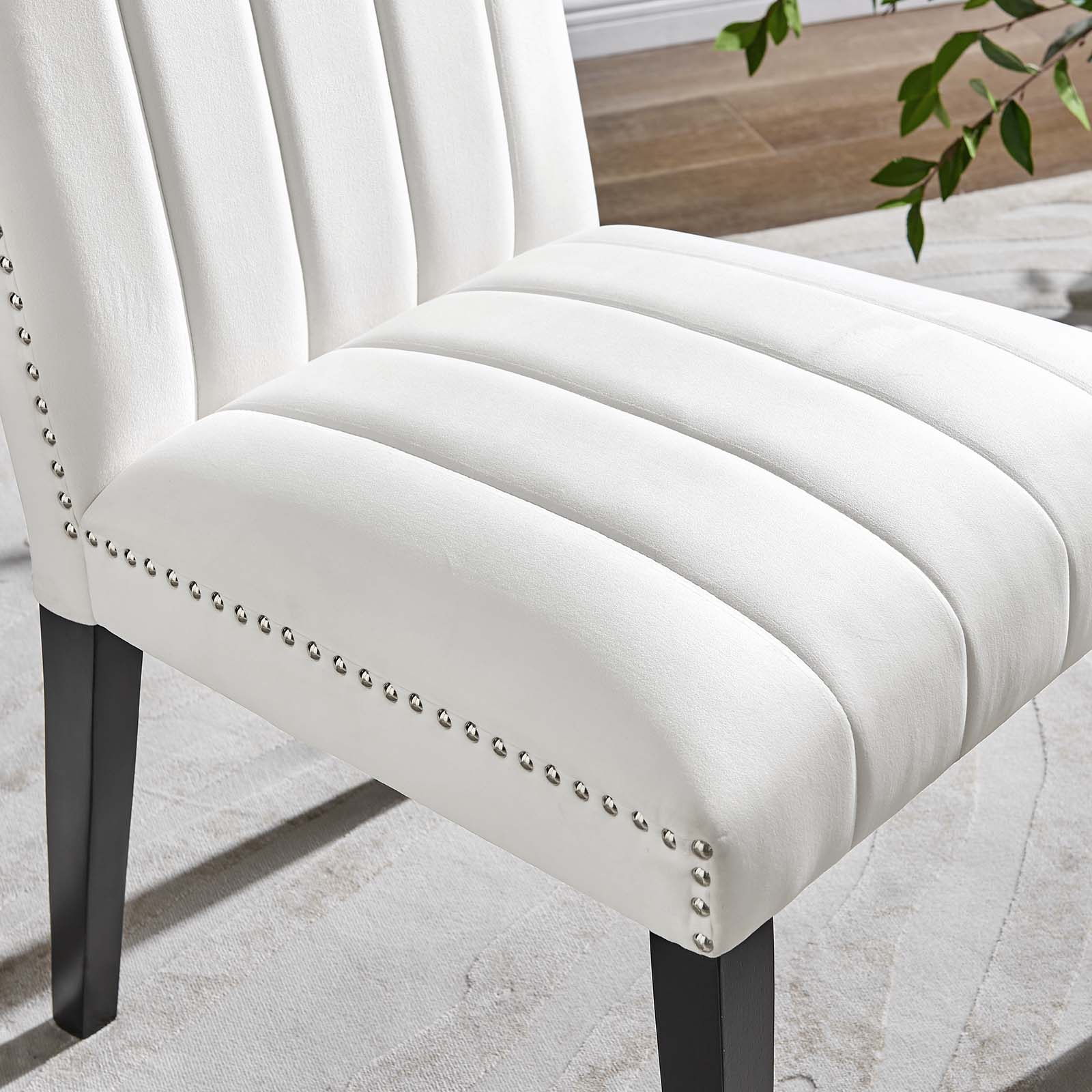 Catalyst Performance Velvet Dining Side Chairs Set of 2 by Modway