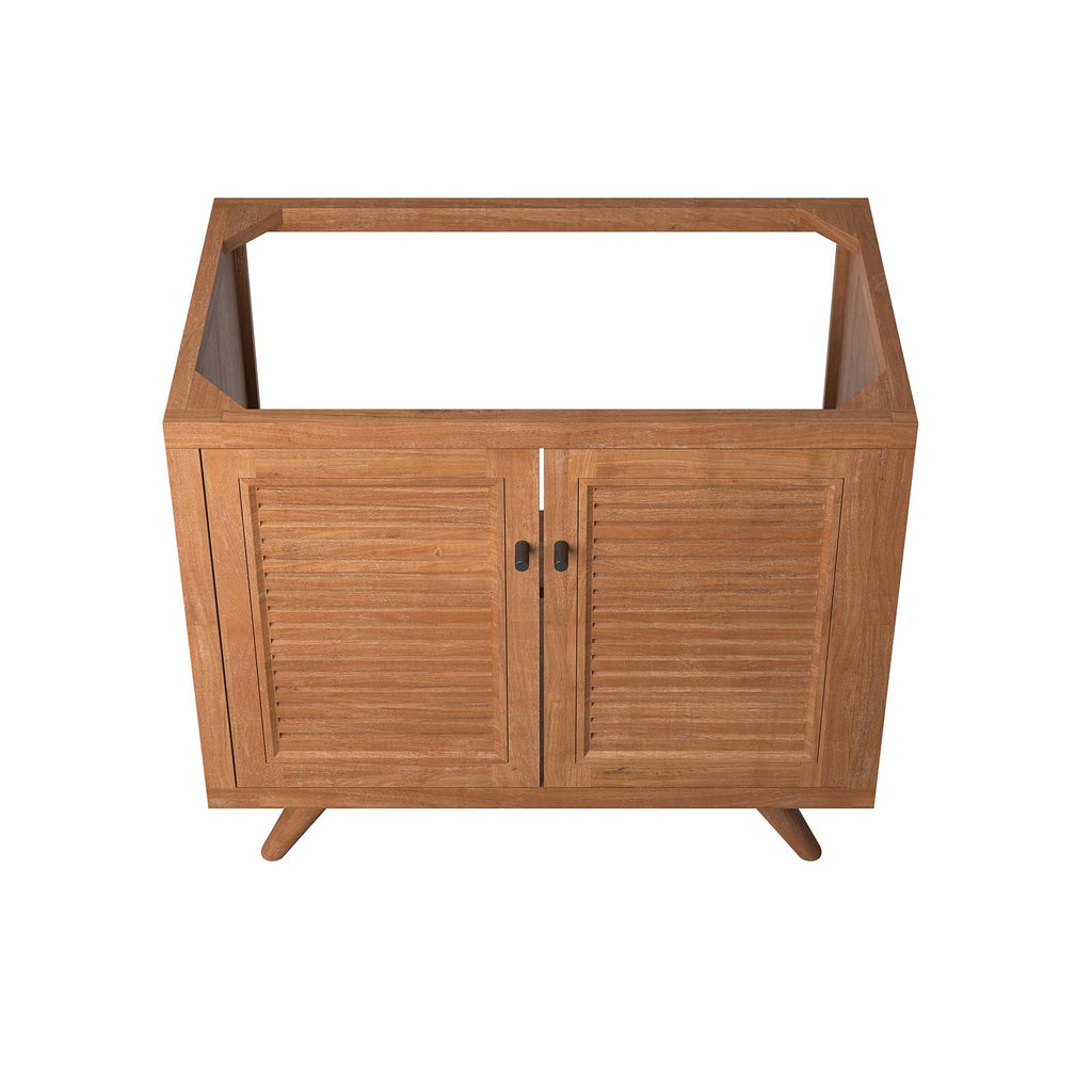 Birdie 36" Teak Wood Bathroom Vanity Cabinet (Sink Basin Not Included) by Modway