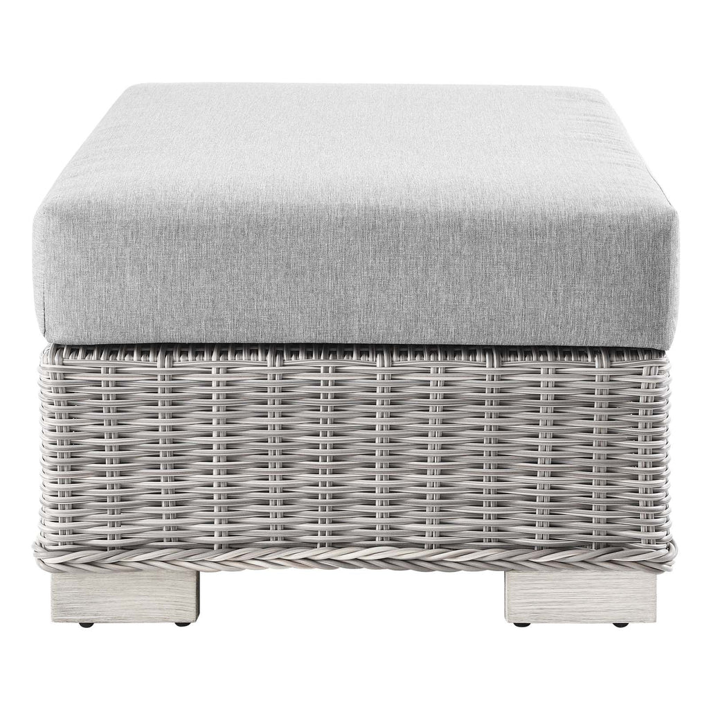 Conway 2-Piece Outdoor Patio Wicker Rattan Armchair and Ottoman Set by Modway