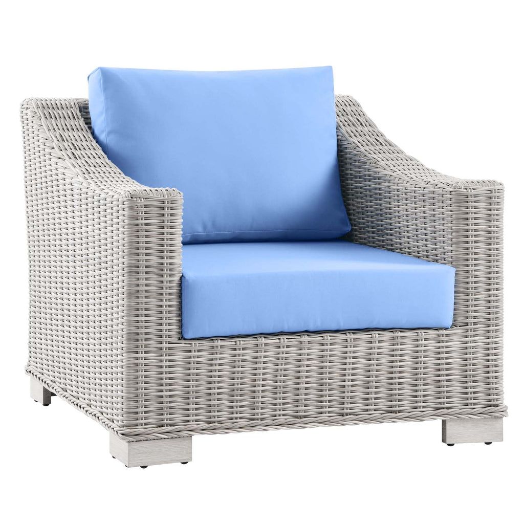 Conway Outdoor Patio Wicker Rattan 2-Piece Armchai