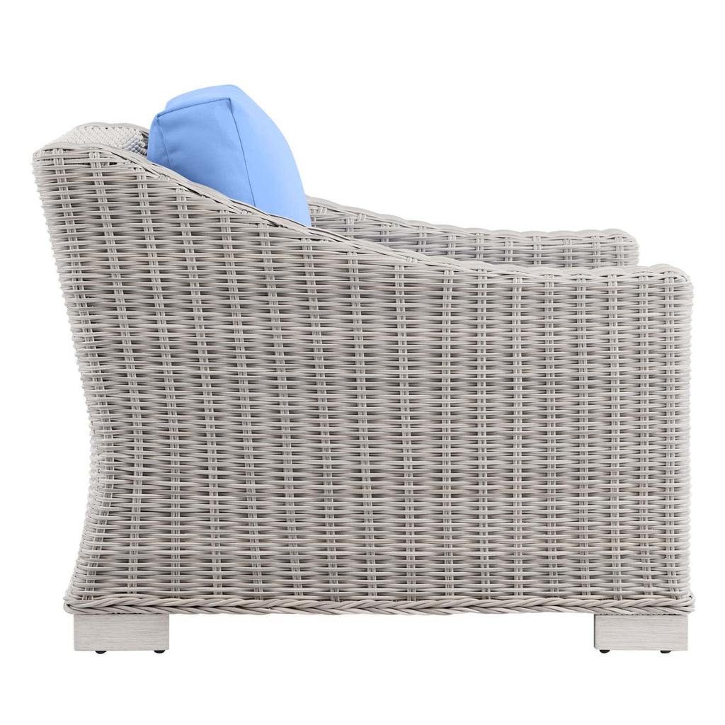 Conway Outdoor Patio Wicker Rattan 2-Piece Armchai