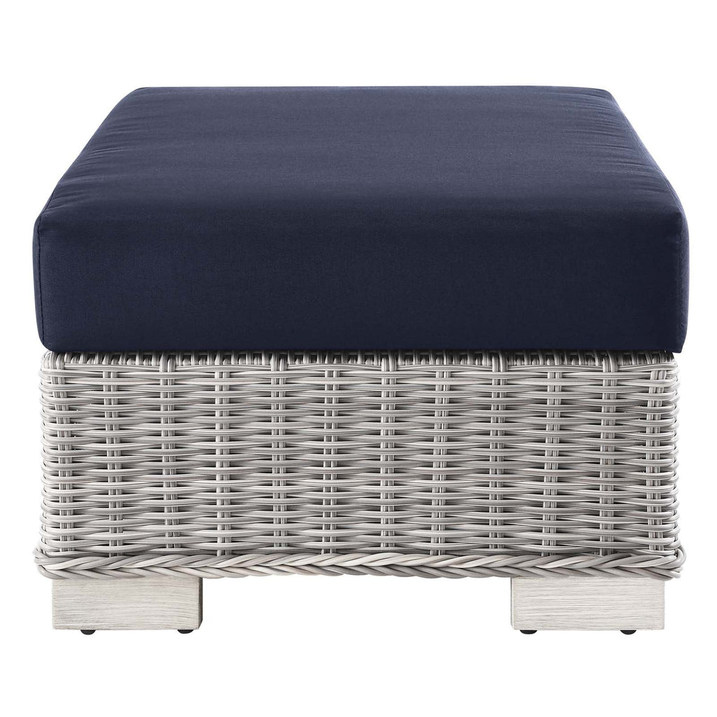 Conway Outdoor Patio 2-Piece Armchair and Ottoman Set
