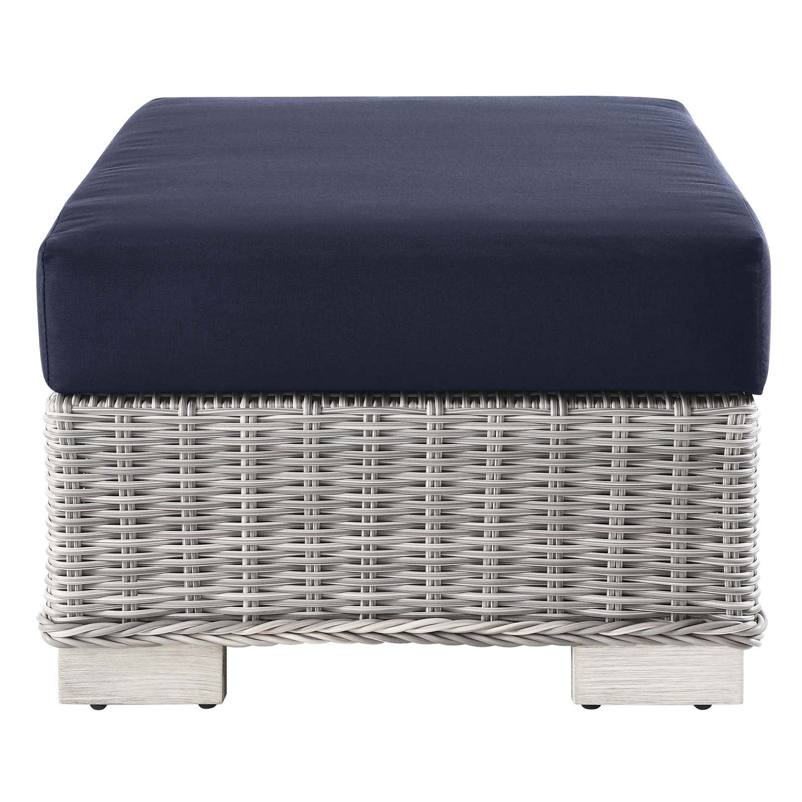 Conway Outdoor Patio 2-Piece Armchair and Ottoman Set