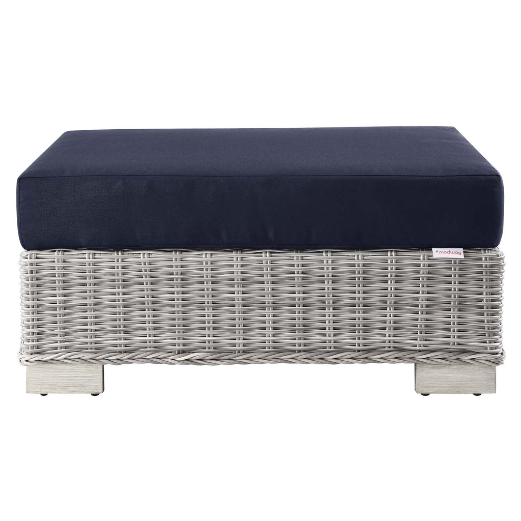 Conway Outdoor Patio 2-Piece Armchair and Ottoman Set
