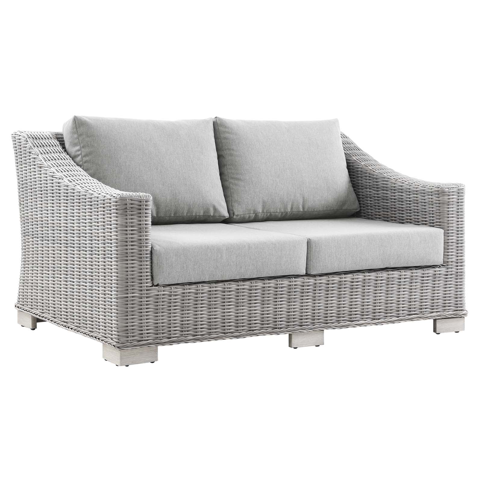 Conway 5-Piece Outdoor Patio Wicker Rattan Furniture Set by Modway