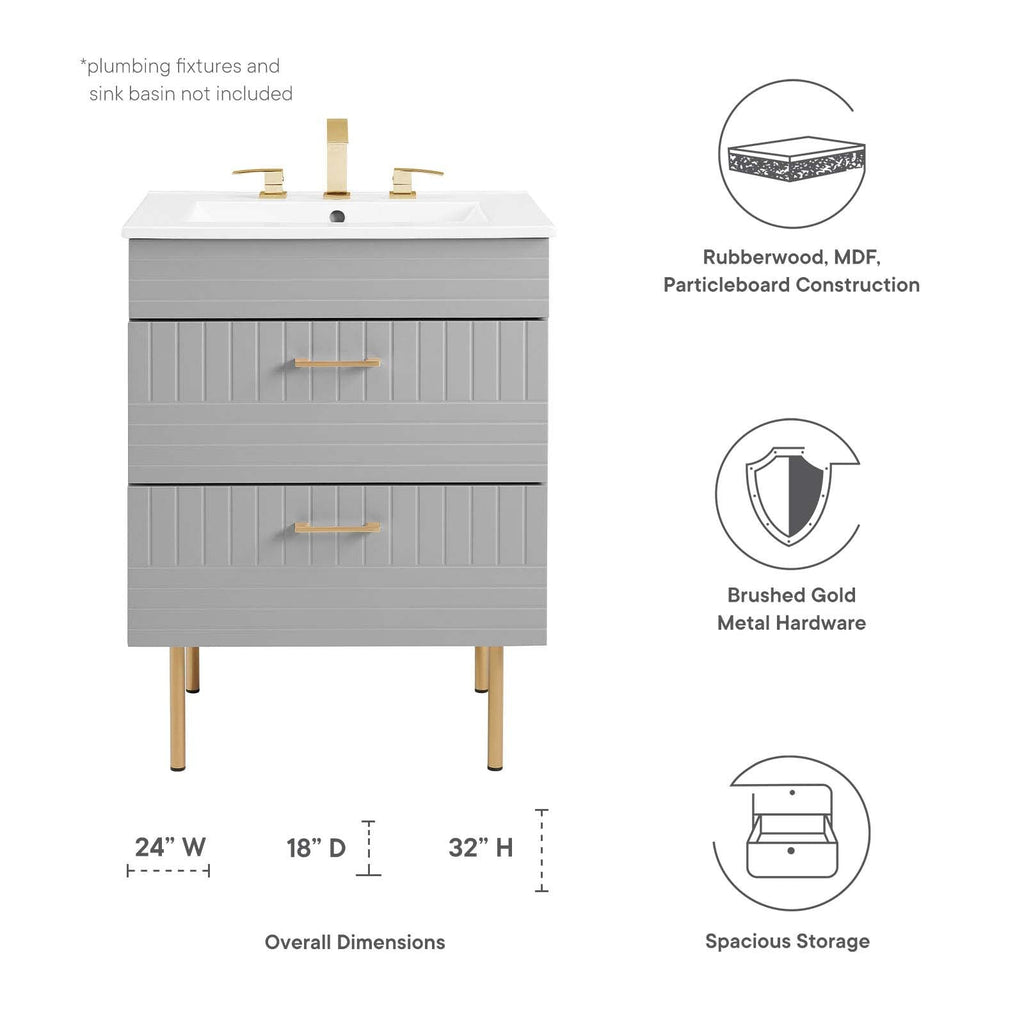 Daybreak 24" Bathroom Vanity Cabinet (Sink Basin Not Included) by Modway