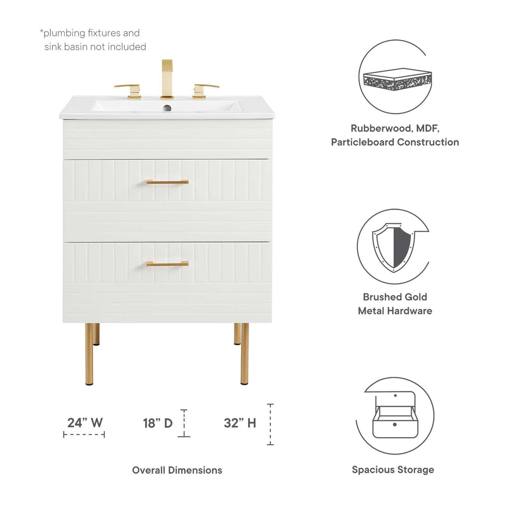 Daybreak 24" Bathroom Vanity Cabinet (Sink Basin Not Included) by Modway