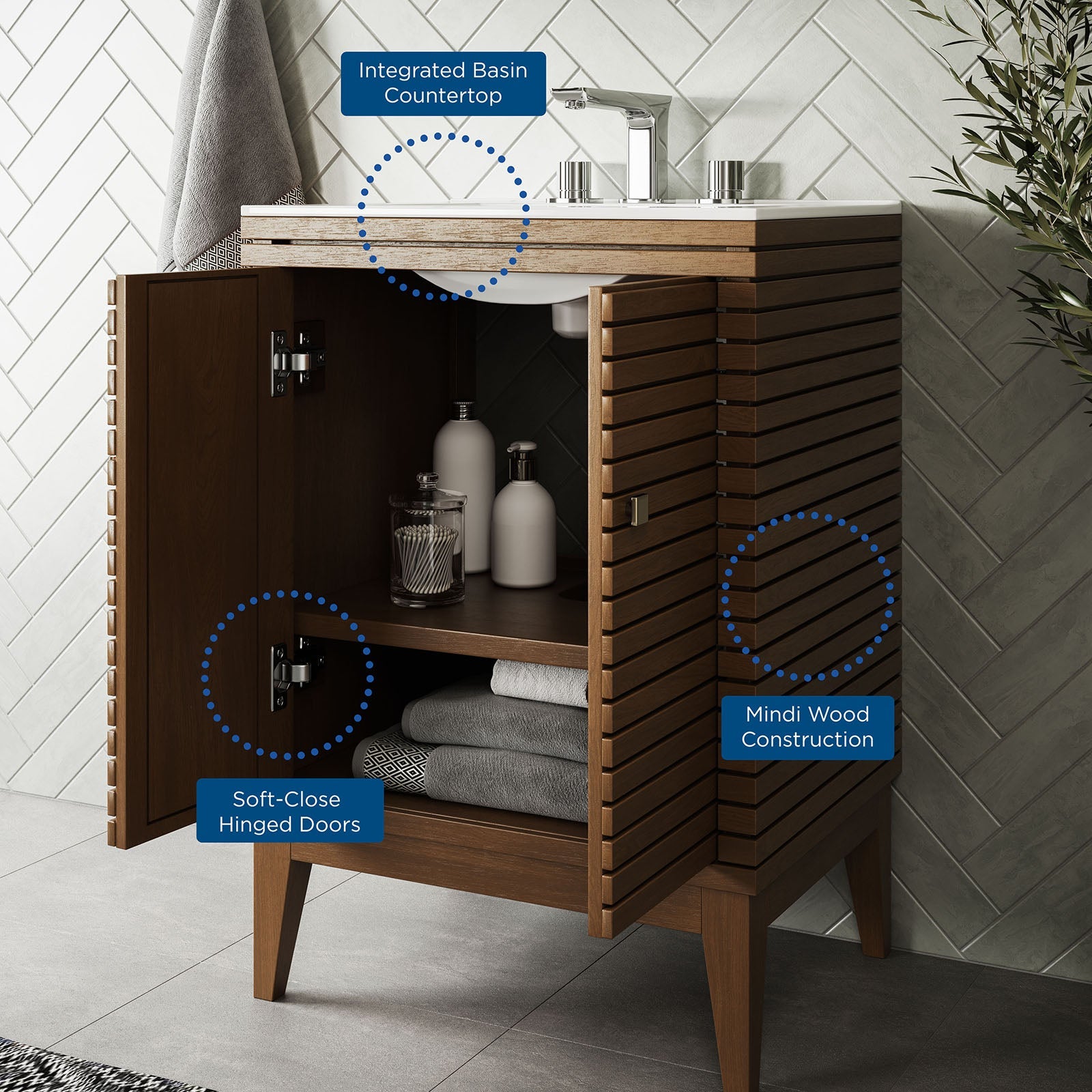 Ledger 24" Bathroom Vanity by Modway