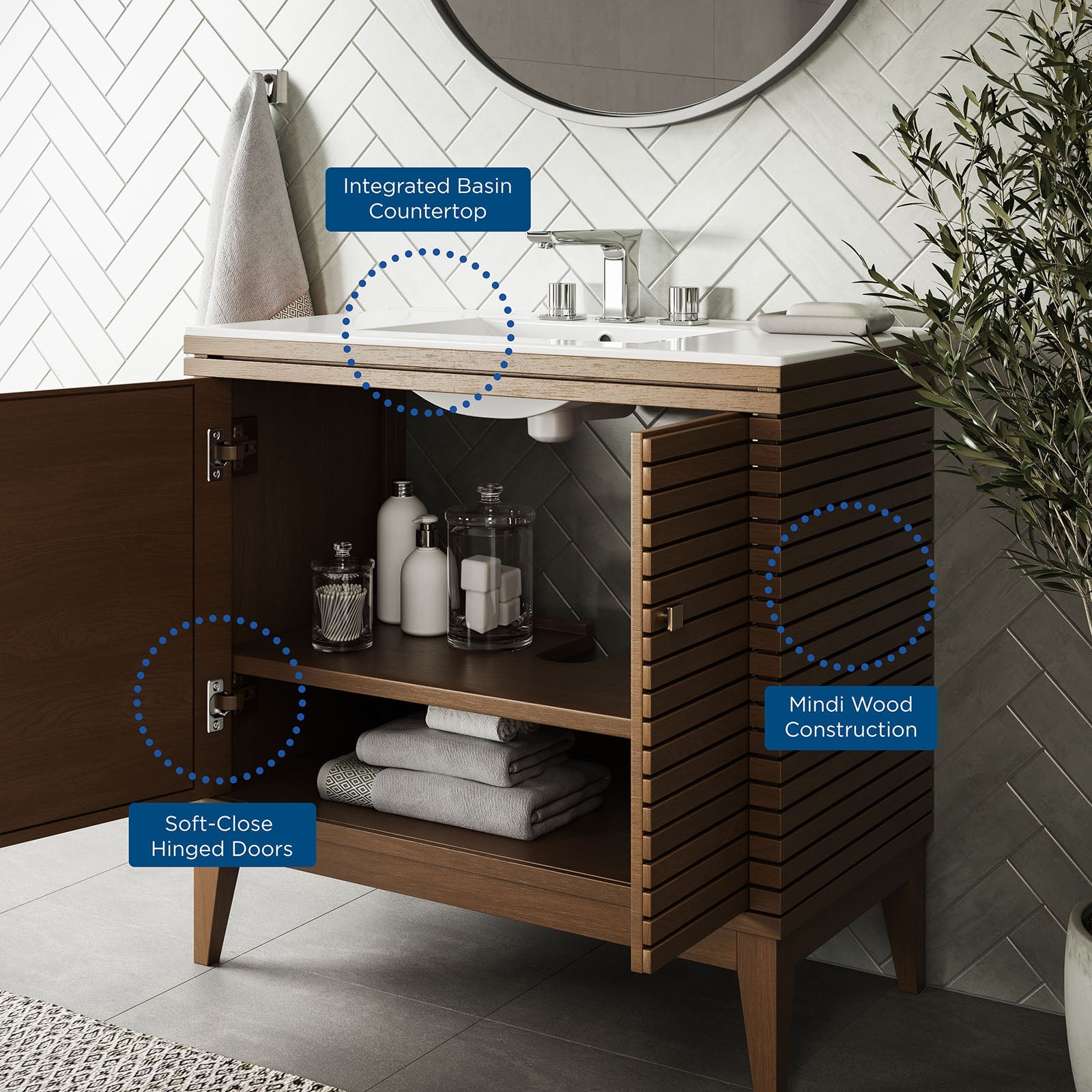 Ledger 36" Bathroom Vanity by Modway