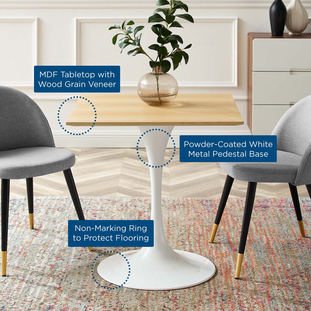 Lippa 28" Square Wood Dining Table by Modway