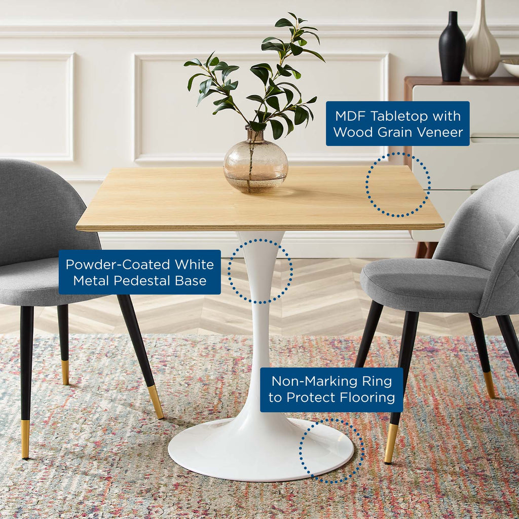 Lippa 36" Square Wood Dining Table by Modway