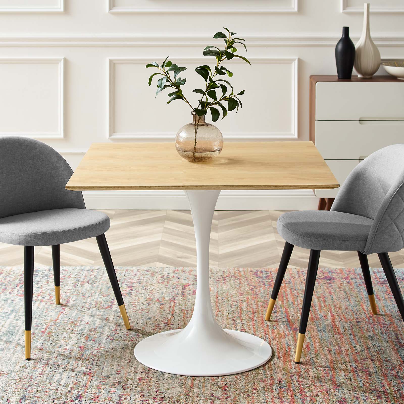 Lippa 36" Square Wood Dining Table by Modway