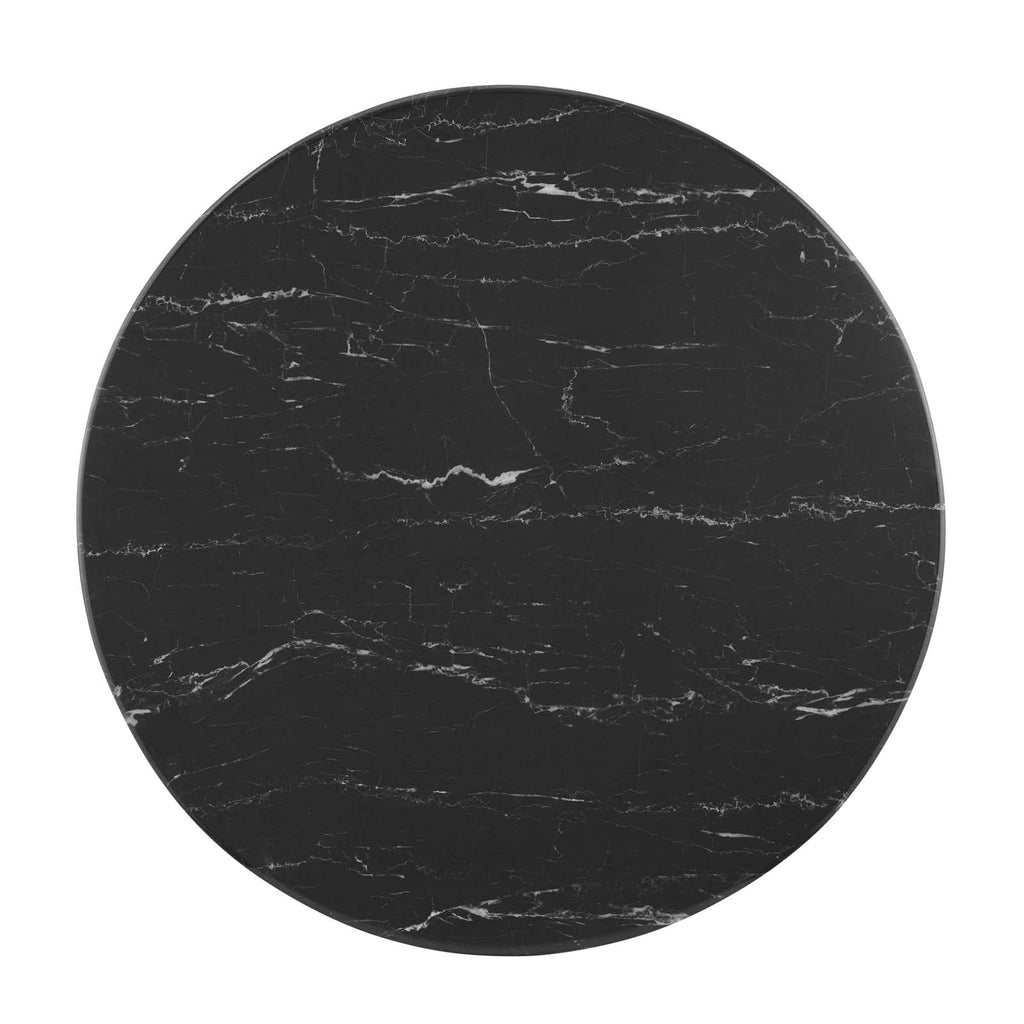 Lippa 28" Round Faux Marble Dining Table by Modway