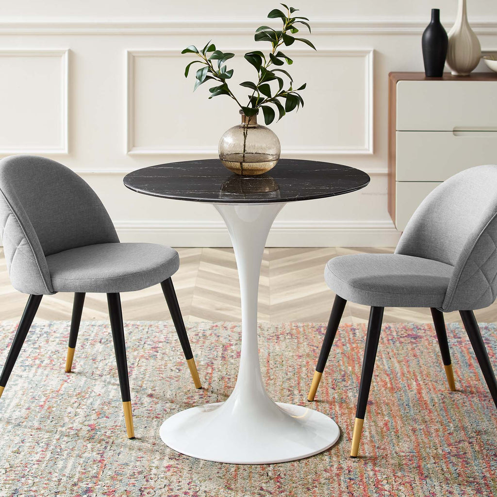 Lippa 28" Round Faux Marble Dining Table by Modway