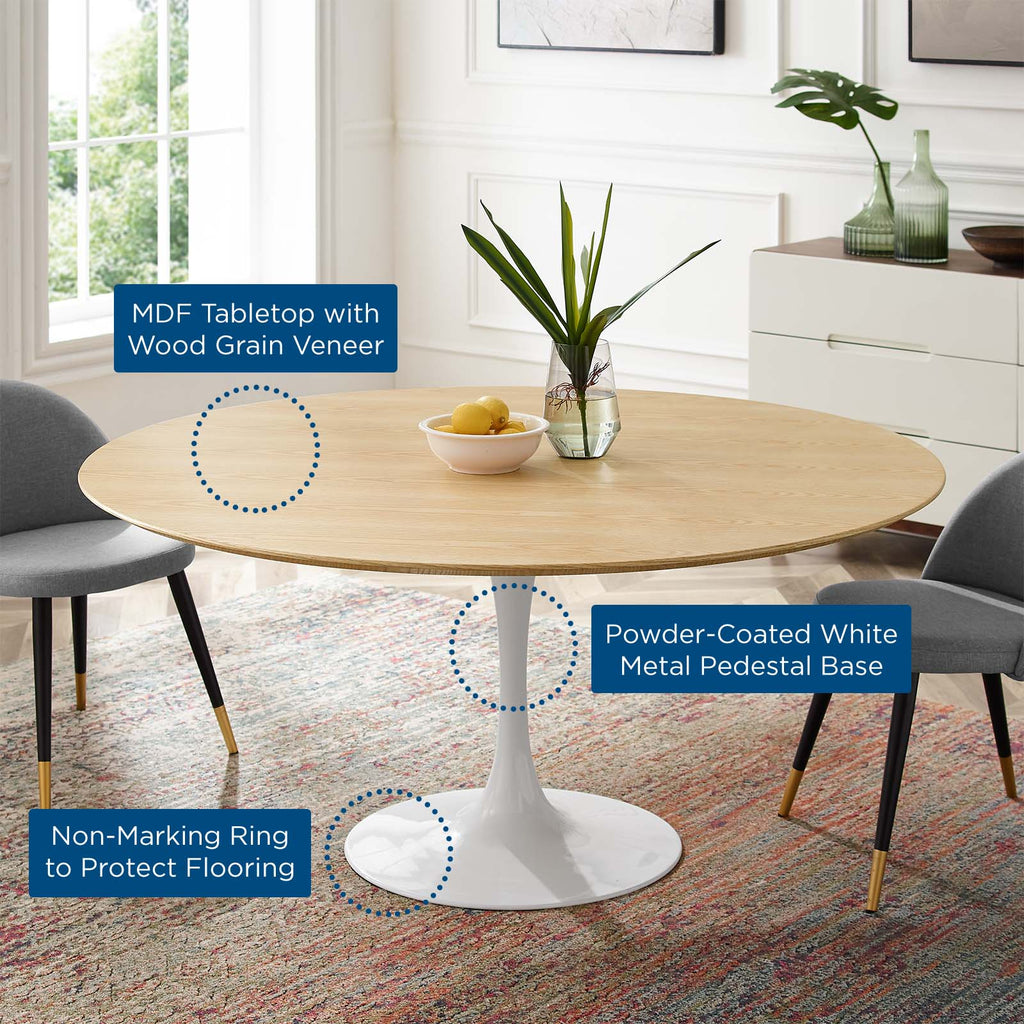 Lippa 60" Round Wood Dining Table by Modway