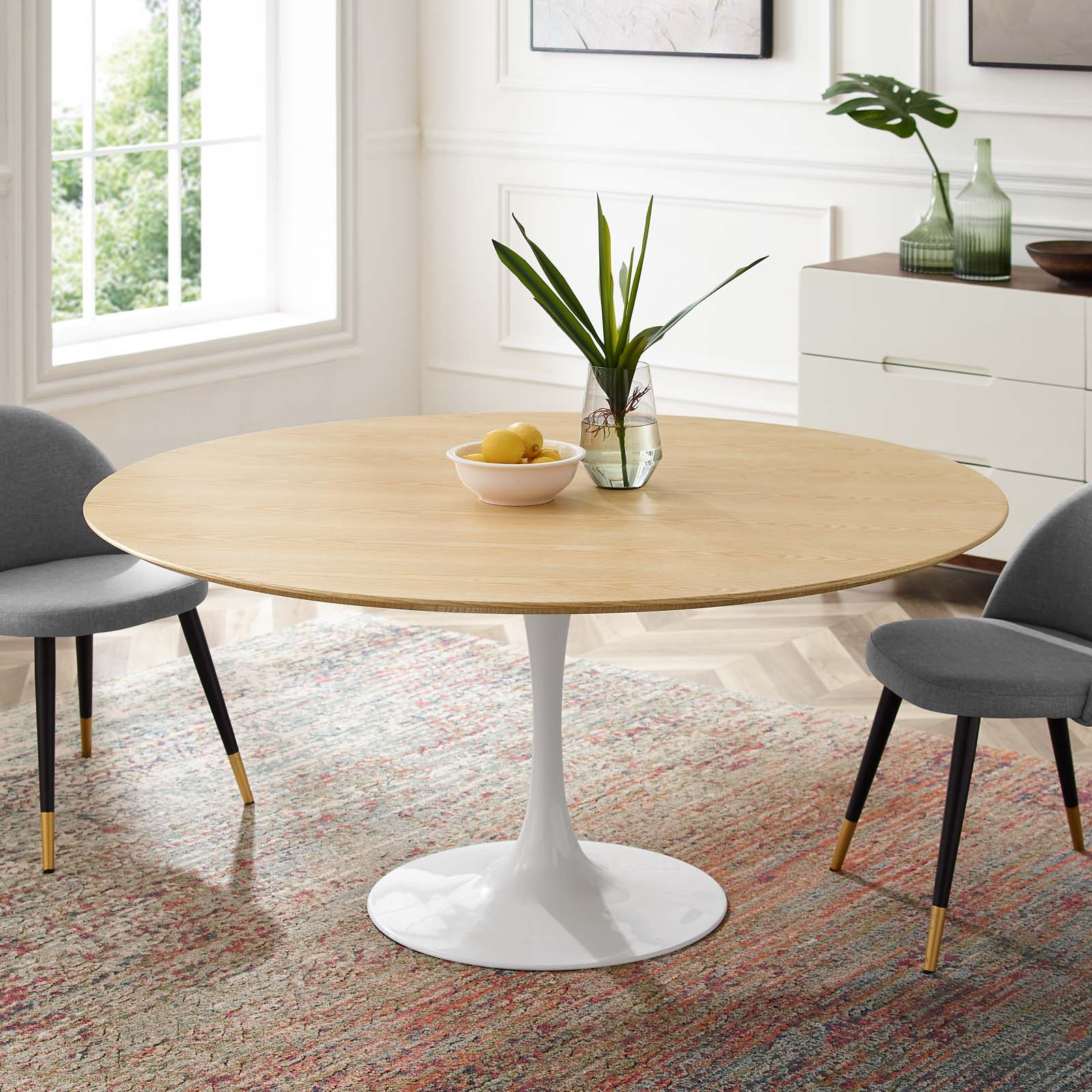 Lippa 60" Round Wood Dining Table by Modway