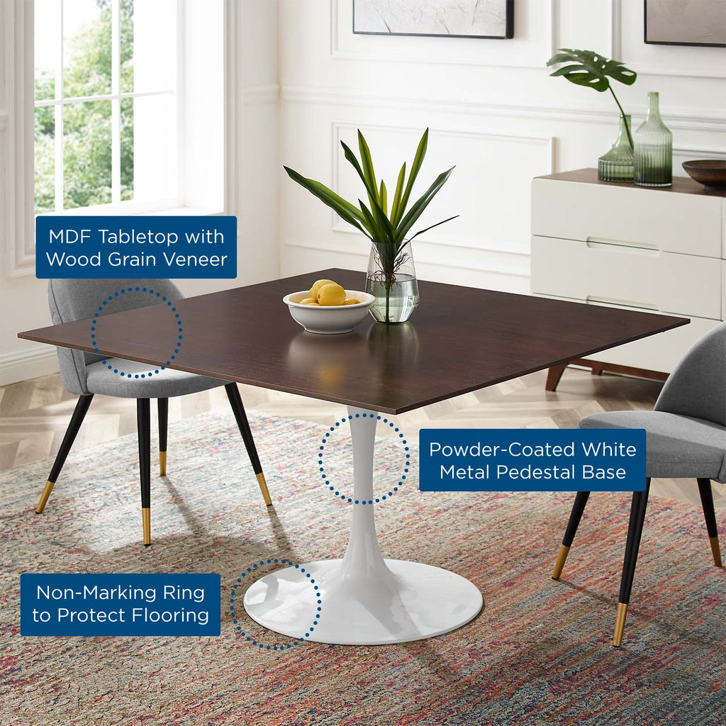 Lippa 47" Square Wood Dining Table by Modway