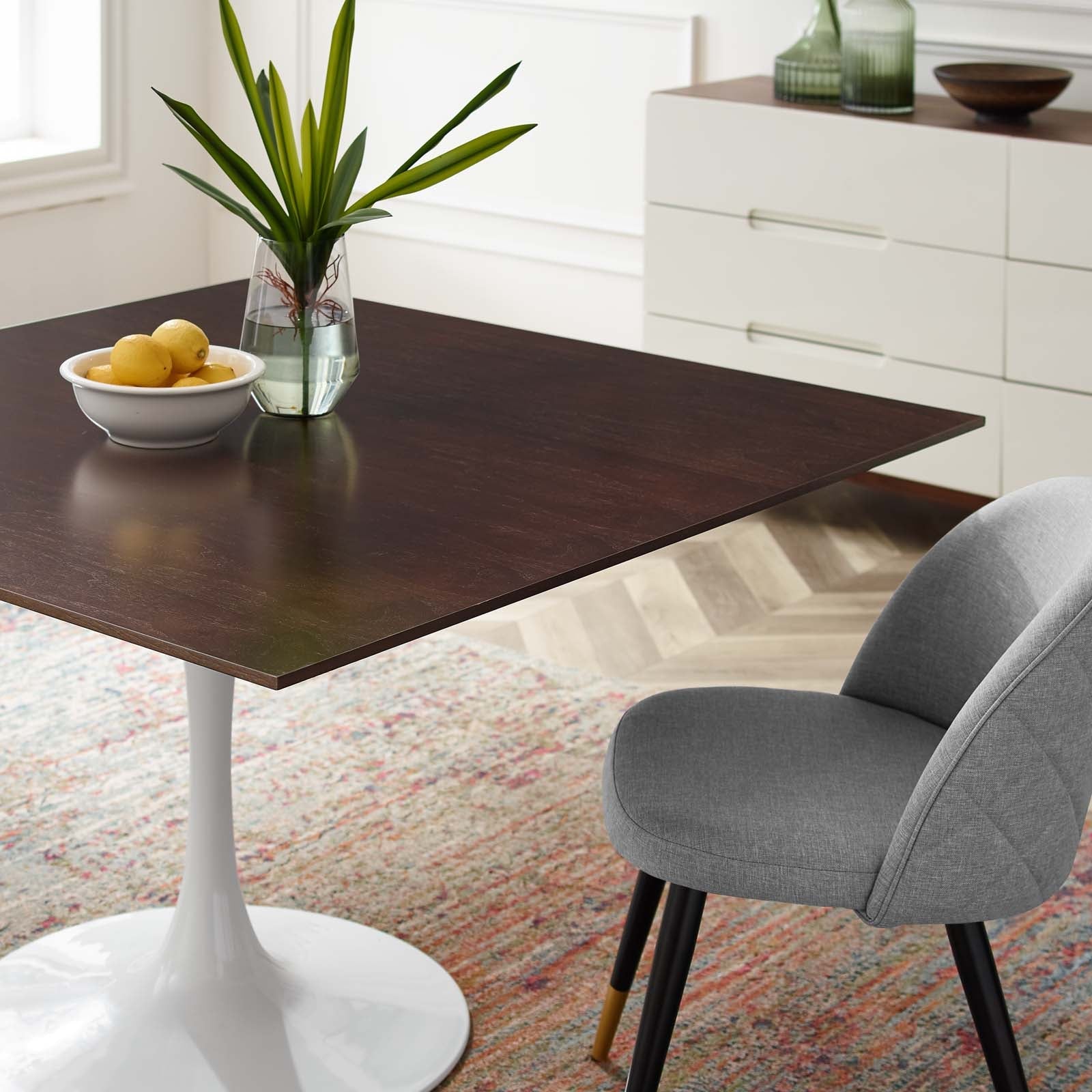 Lippa 47" Square Wood Dining Table by Modway