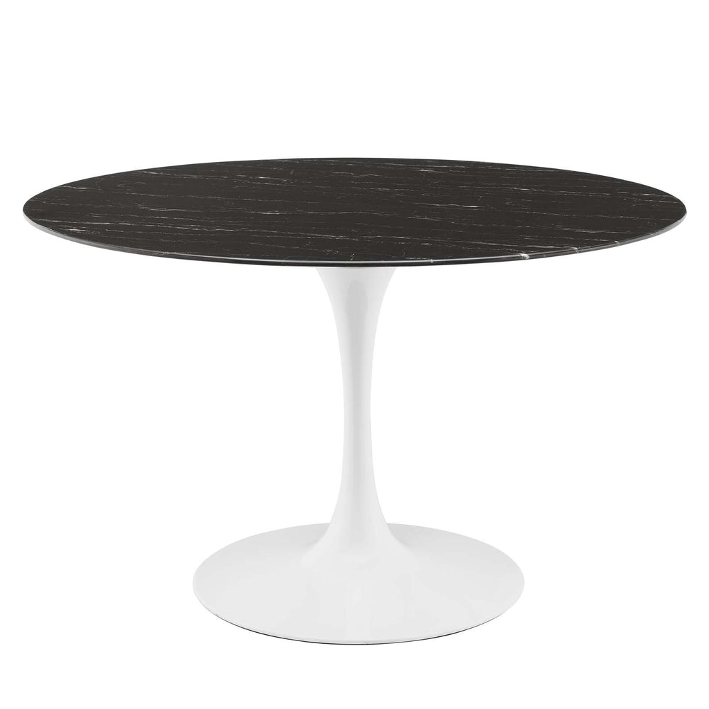 Lippa 48" Round Faux Marble Dining Table by Modway