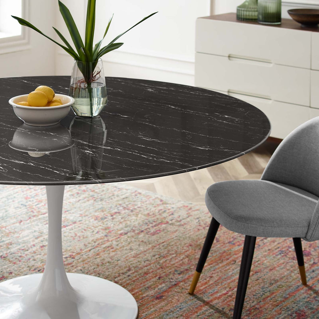 Lippa 60" Round Faux Marble Dining Table by Modway