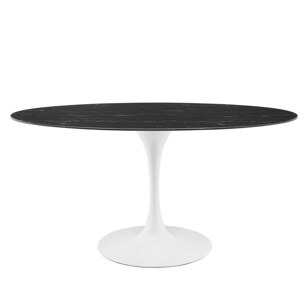 Lippa 60" Oval Faux Marble Dining Table by Modway