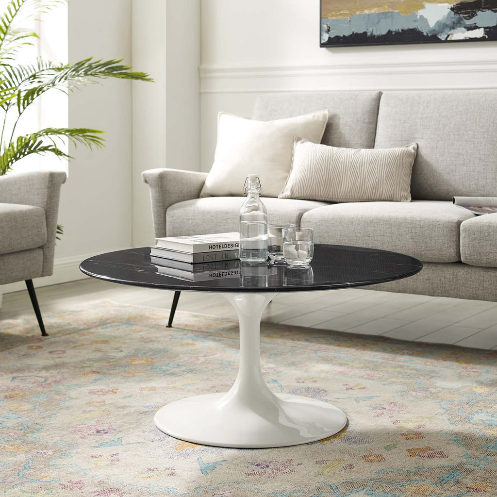 Lippa 36" Round Faux Marble Coffee Table by Modway