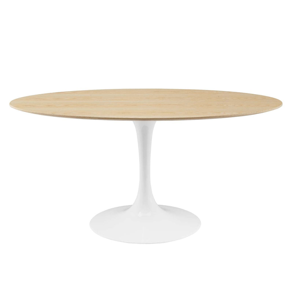 Lippa 60" Oval Natural Wood Dining Table by Modway