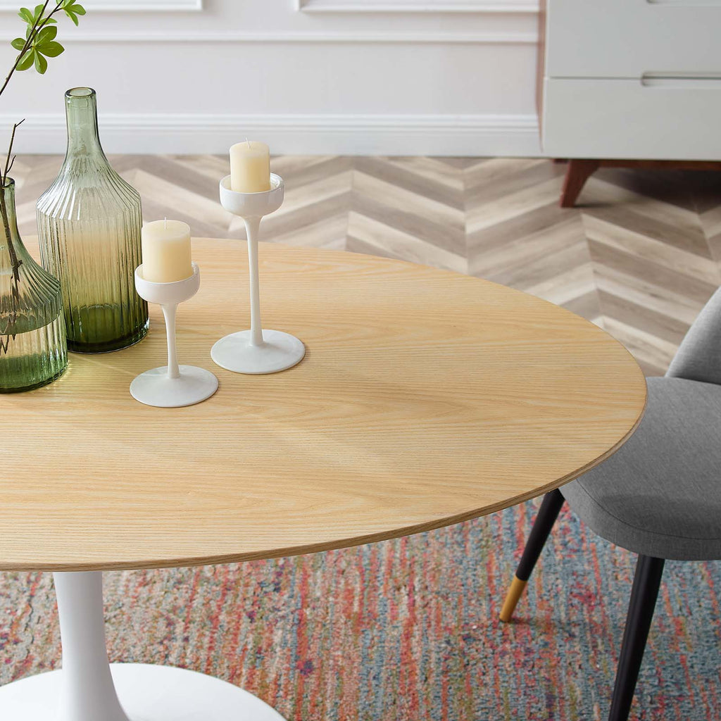 Lippa 60" Oval Natural Wood Dining Table by Modway