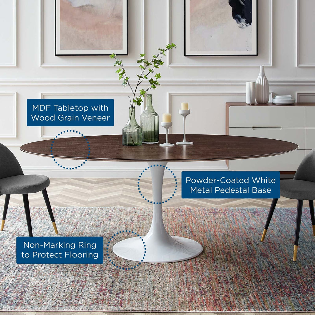 Lippa 78" Oval Wood Dining Table by Modway