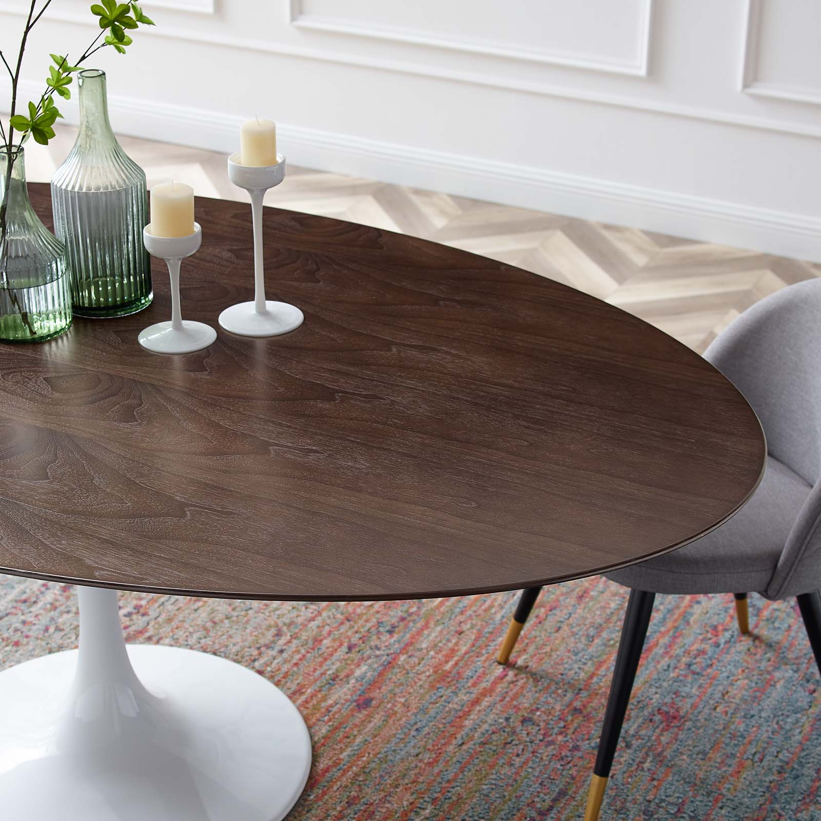 Lippa 78" Oval Wood Dining Table by Modway