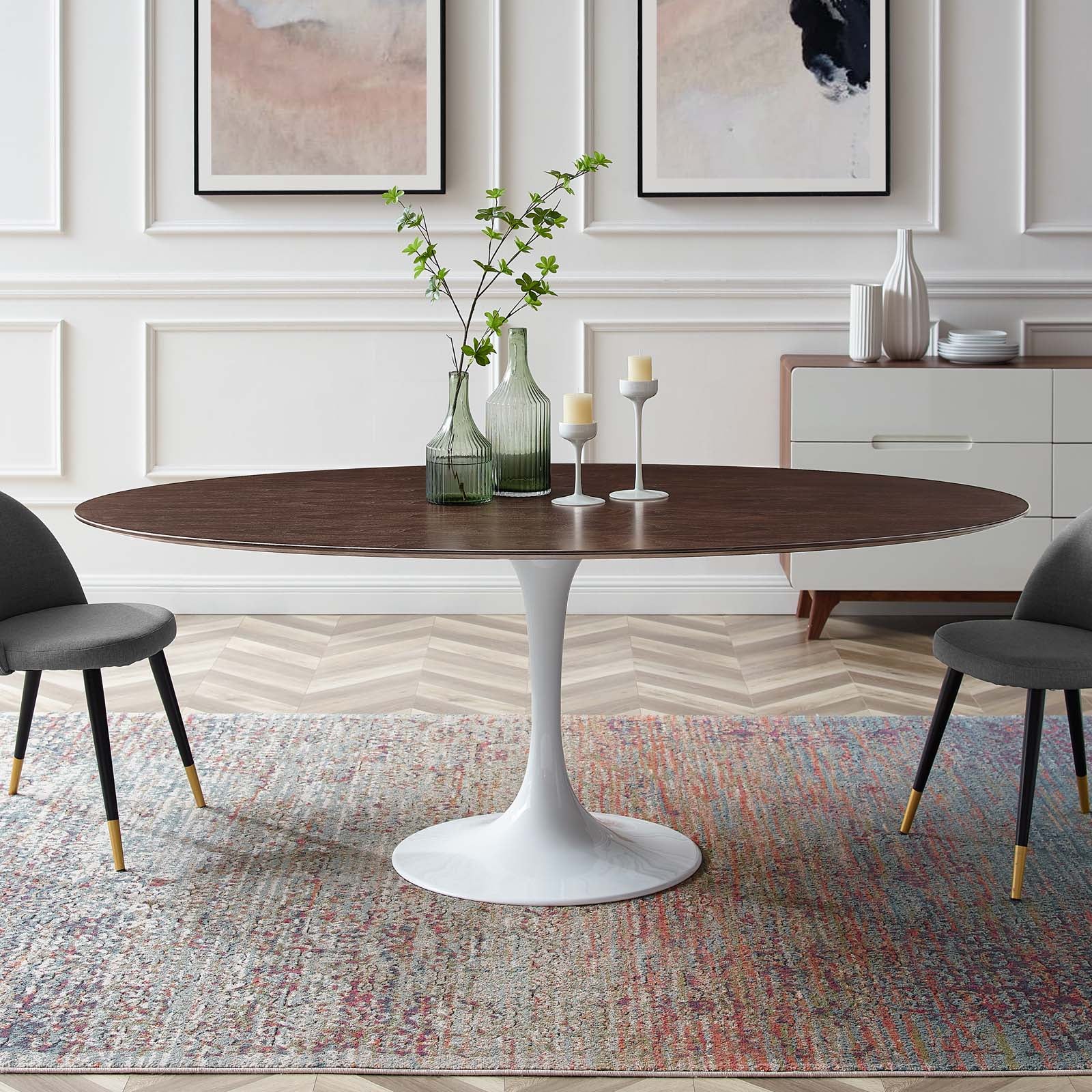 Lippa 78" Oval Wood Dining Table by Modway