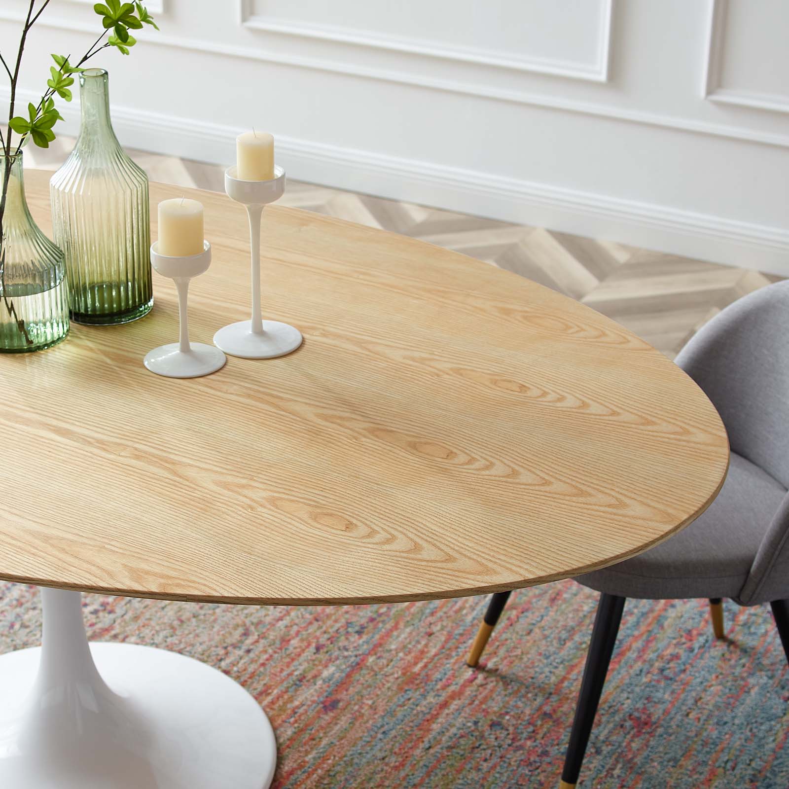 Lippa 78" Oval Wood Dining Table by Modway