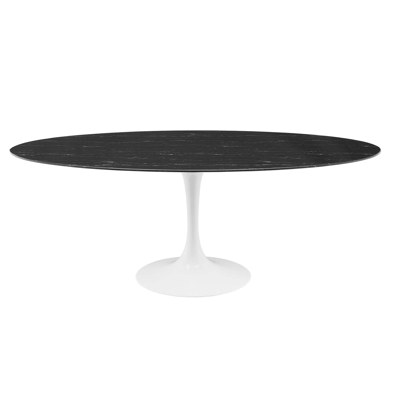 Lippa 78" Oval Faux Marble Dining Table by Modway