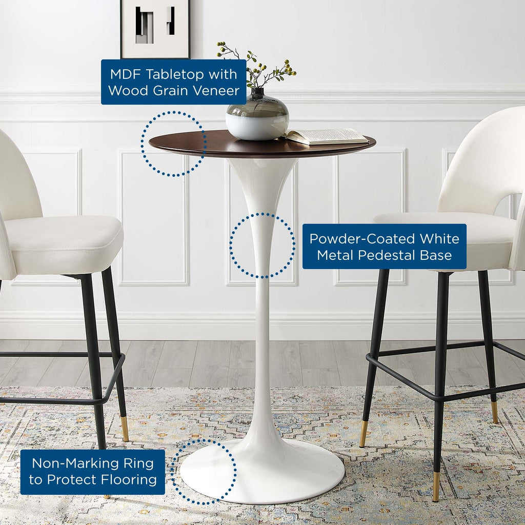 Lippa 28" Round Wood Bar Table by Modway
