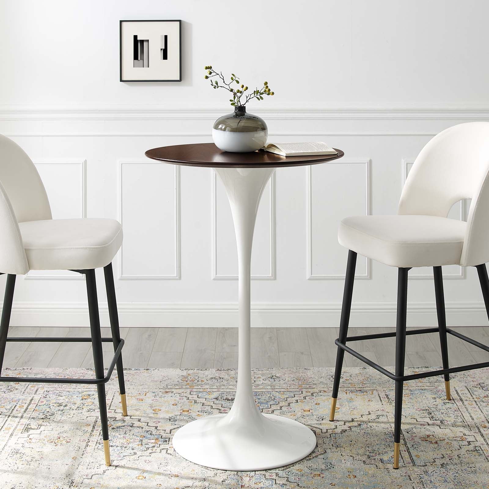 Lippa 28" Round Wood Bar Table by Modway